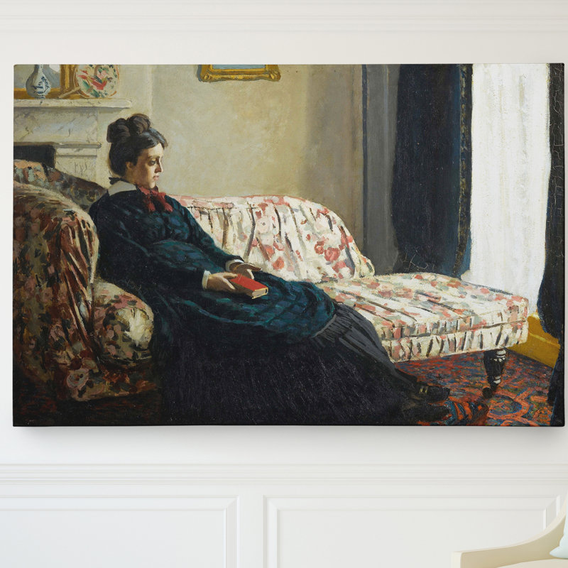 « monet canapé » par claude monet print, H 18 po x l 27 po x P 1,5 po, Toile tendue