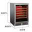 Centre de breuvage 151 canettes Vinotemp Vinoglow, mini-réfrigérateur autoportant, sous le comptoir, acier inoxydable à zone unique avec porte en verre UV et commandes tactiles