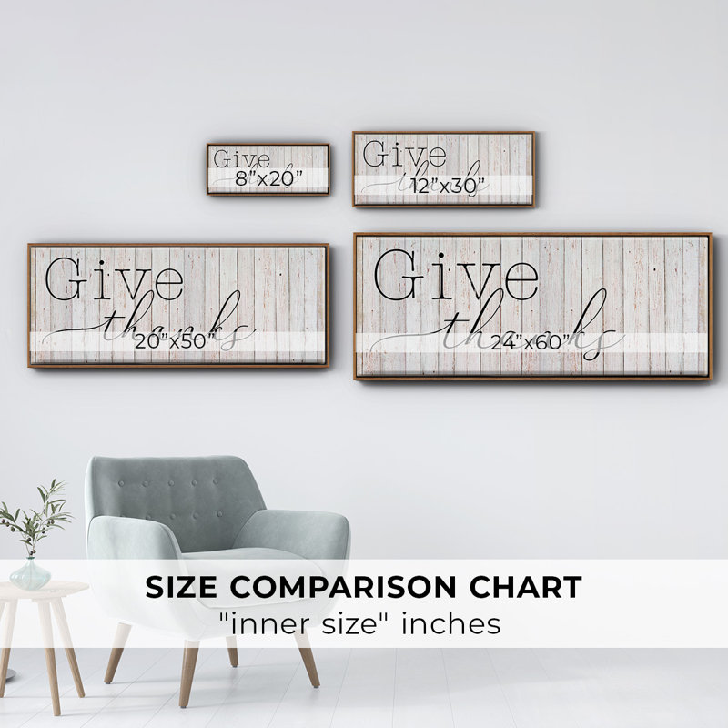 Give Thanks- Framed Canvas