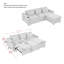 Canapé-lit, canapé-lit en L avec ports USB et porte-gobelets 84,00 po Conleth-500843036
