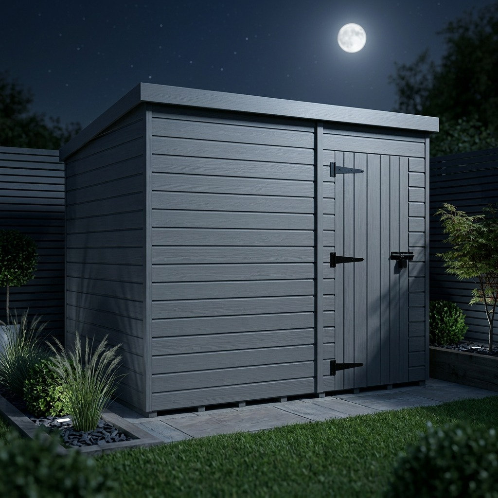 Total Sheds 10ft x 9ft Composite Pent Garden Shed - Single Door - No Windows - EPDM Rubber Roof - UK Manufactured
