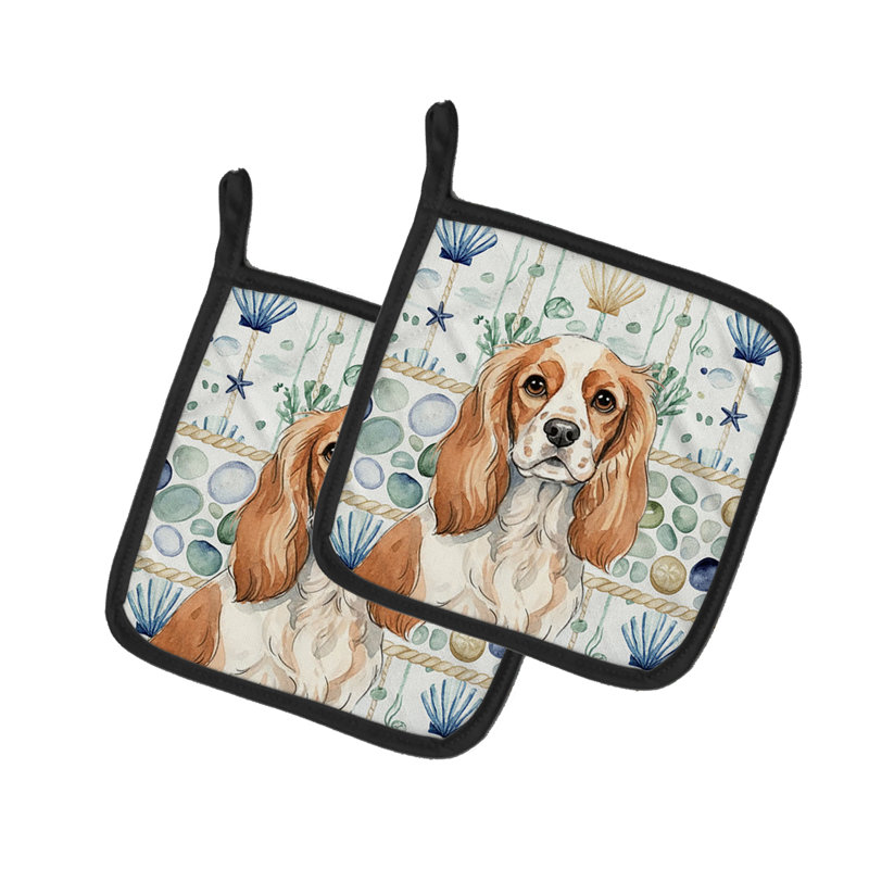 Paire de poignées Blenheim Cavalier Spaniel