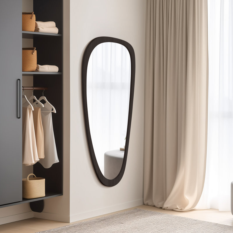 Miroir d'appoint Cotesfield, 48 po x 22 po, Noir
