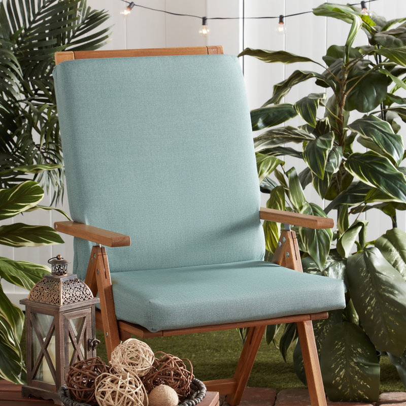 High Back Dining Chair Pad, Seaglass
