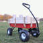 Chariot de jardin pour l'extérieur avec chariot pneumatique en bois