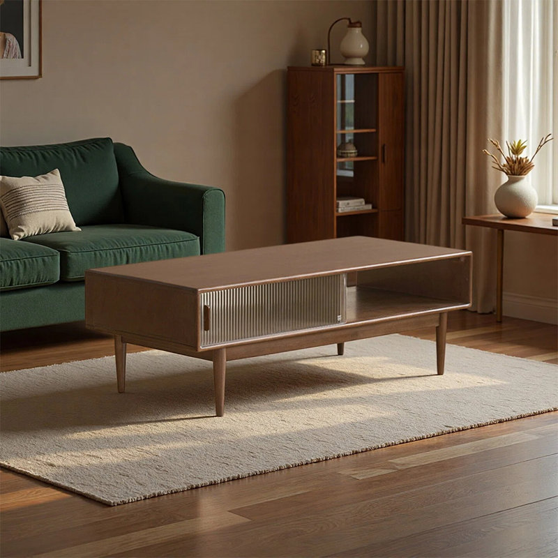 Table basse haut de gamme avec rangement de luxe, H 16,53 po x L 47,24 po x l 22,04 po