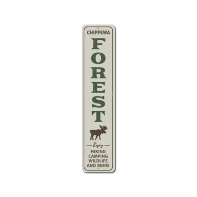 Forest Vertical Custom Aluminum Sign
