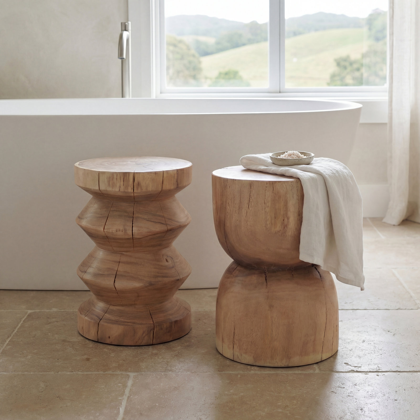 Hayati 18" Acacia End Table