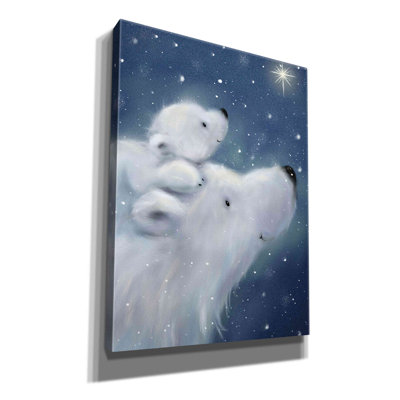'Polar Bear And Cub 2' by Makiko, Canvas Wall Art