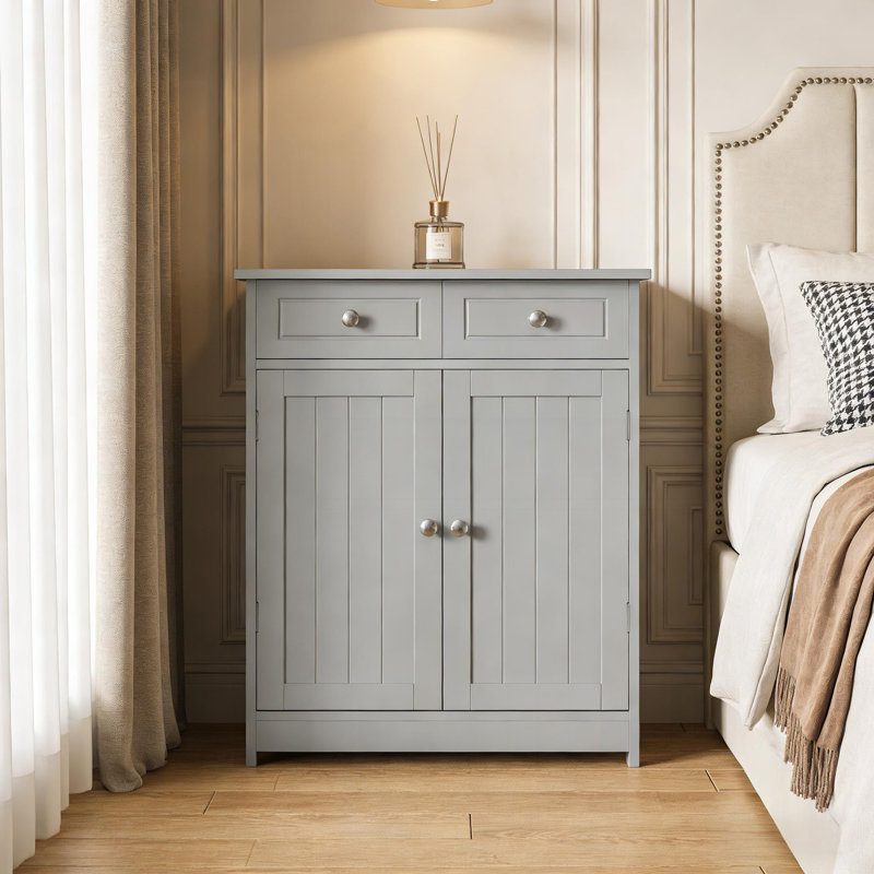 Armoire de plancher, armoire de vestibule, armoire de rangement autoportante, Gris