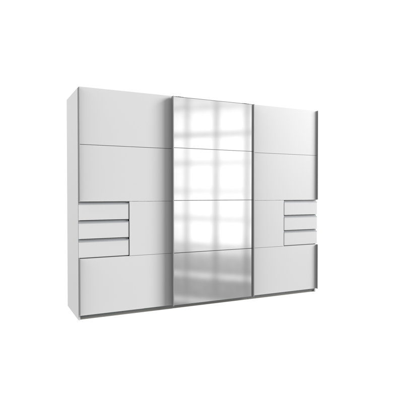 Wyler 3 Door Manufactured Wood Wardrobe, White