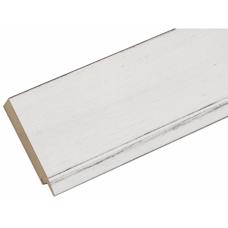 Rainville Wood Bevelled Picture Frame, White, 60cm H x 50cm W x 1.5cm D