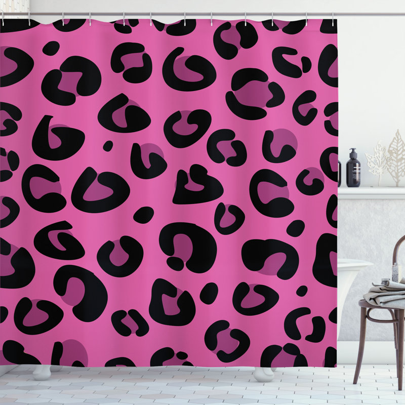 Shower Curtain with Hooks Included, 75"H x 69"W