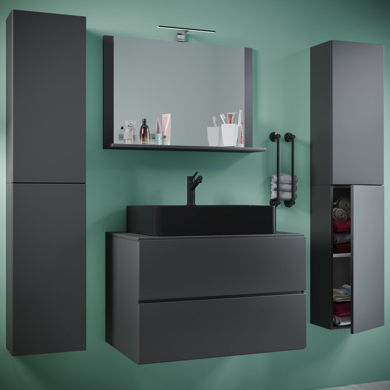 Bathroom Furniture Suite, Black