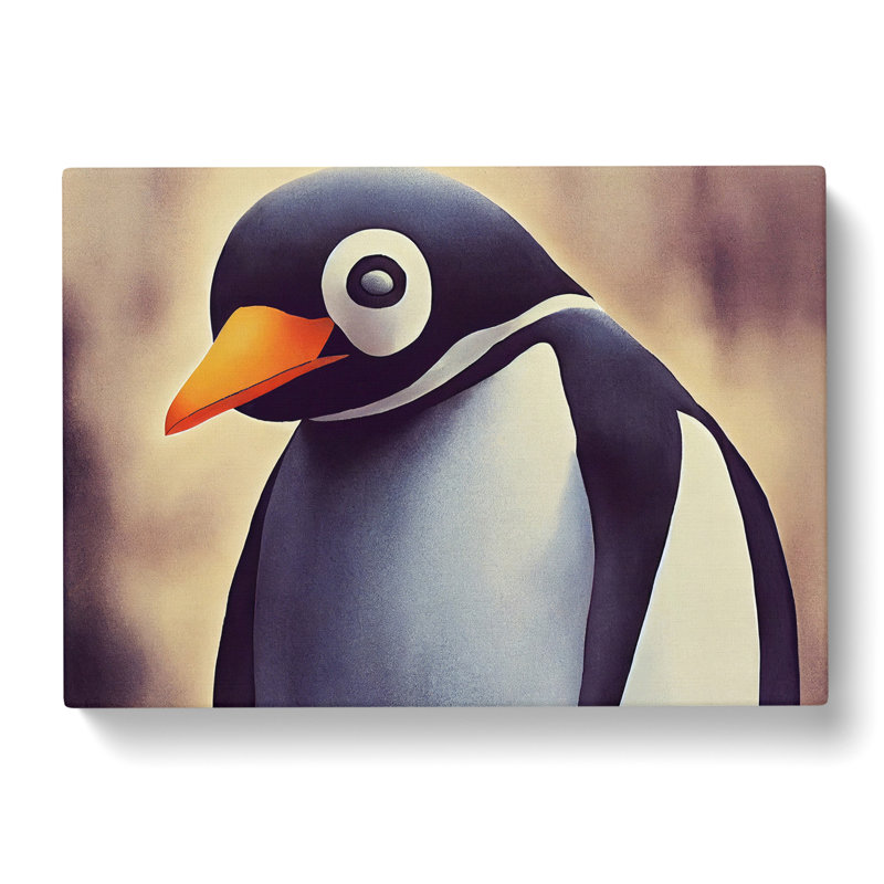 Penguin Portrait - Wrapped Canvas, 40cm H x 60cm W x 3cm D