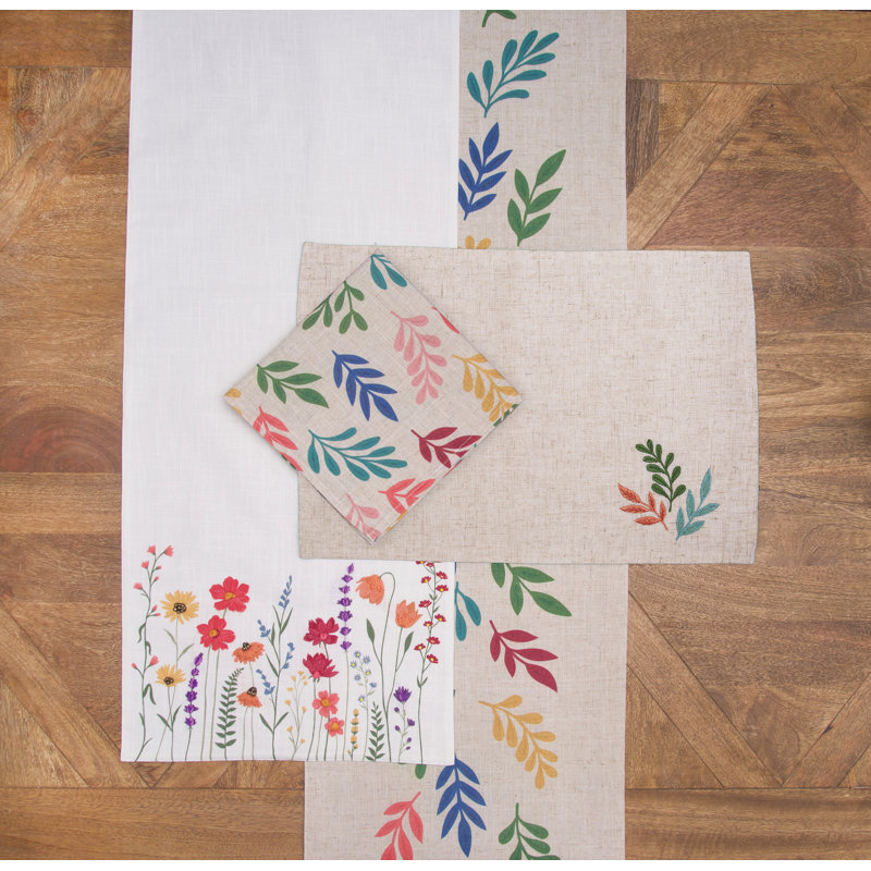 Botanical Field Woven Table Runner
