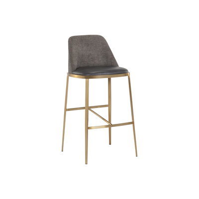 Dover Upholstered Stool with Metal Frame