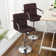 Pete Swivel Upholstered Adjustable Height Counter Stool with Metal Frame