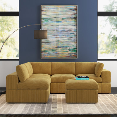 Antiqua 108.5" Wide Modular Corner Sectional by Wade Logan