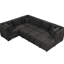 108.6" U-Shaped Sectional With Bed And Storage, 2 Ports, Power Sockets, Black Chenille Fabric Pull Out & Upholstery
