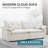 Boneless Modern Chenille Sectional Sofa With Movable Ottoman – L-shaped Couch For Living Room, Soft Upholstery, 4 Colors (beige, Blue, Light Gray, Gray)-980701286