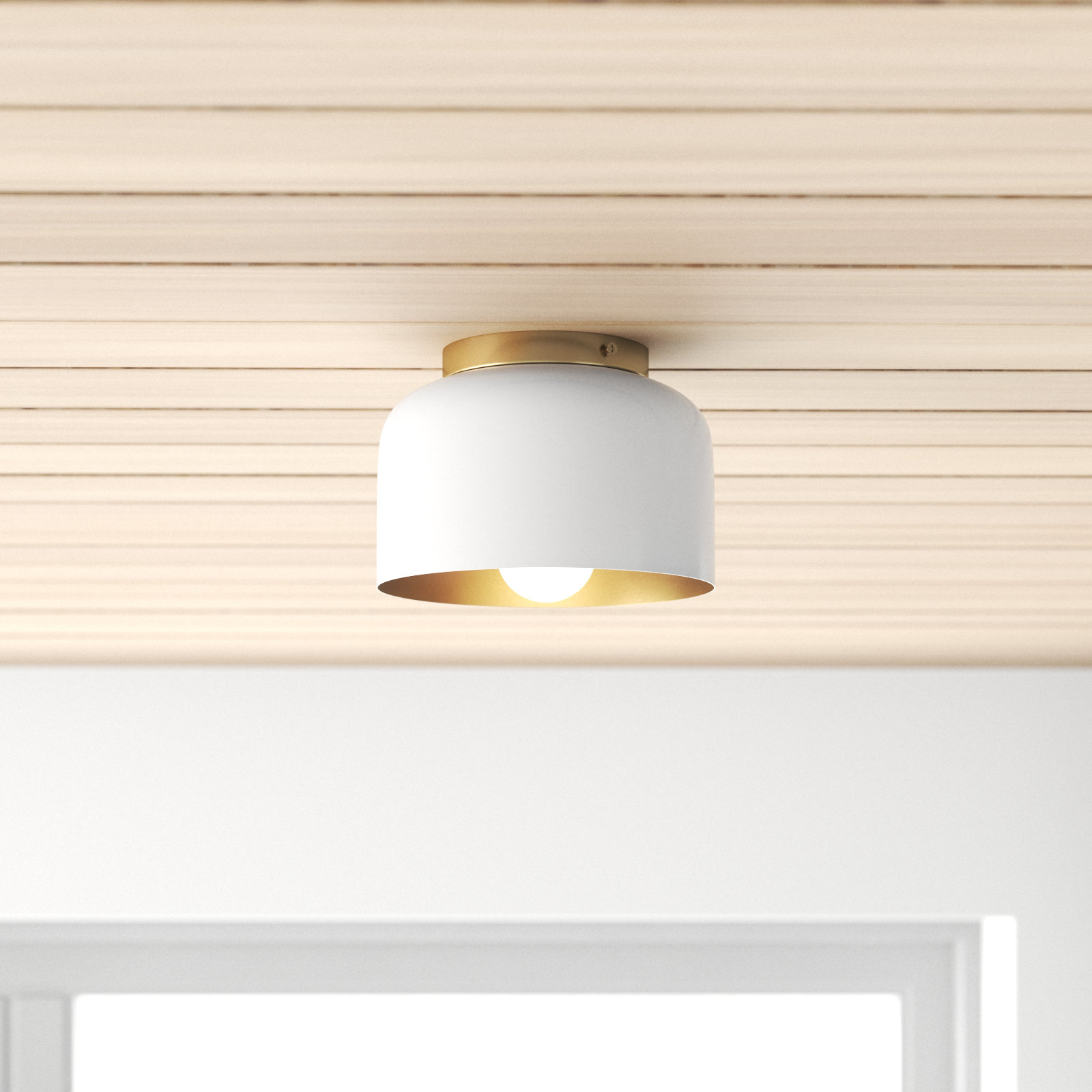 Satrina Single Light Metal Flush Mount
