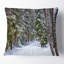 Snowy Road in the Forest - Landscape Printed Pillow-1649789732-1649789728