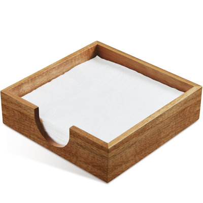 Napkin Holder For Table, Acacia Wood Napkins Holders For Paper Napkins, Napkin Holders For Kitchen Dinner Table Decor, Acacia