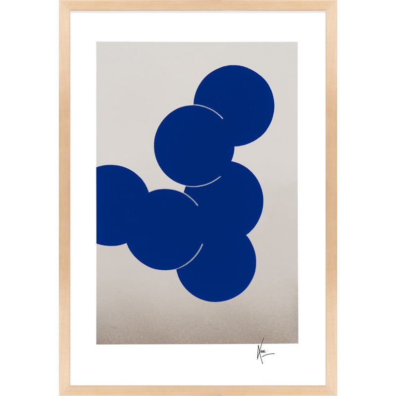 «Blue Orbit» par Lee Lessem - art mural encadré, Brun, H 38 po x l 26,5 po x P 1,25 po