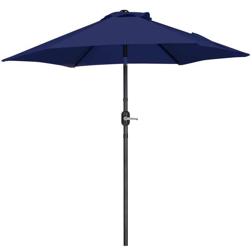 Charlean 226cm Tilt Parasol, Navy Blue