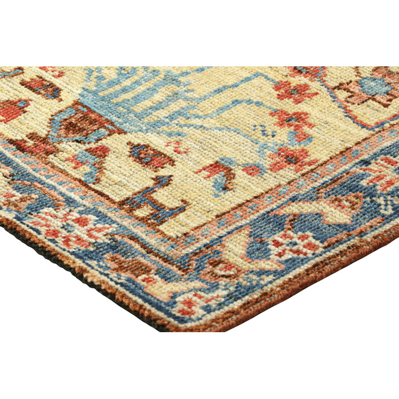 Rug & Kilim’S  Bakhtiari Style Rug In Beige With Colorful Floral Patterns, Rectangle 6' x 9'
