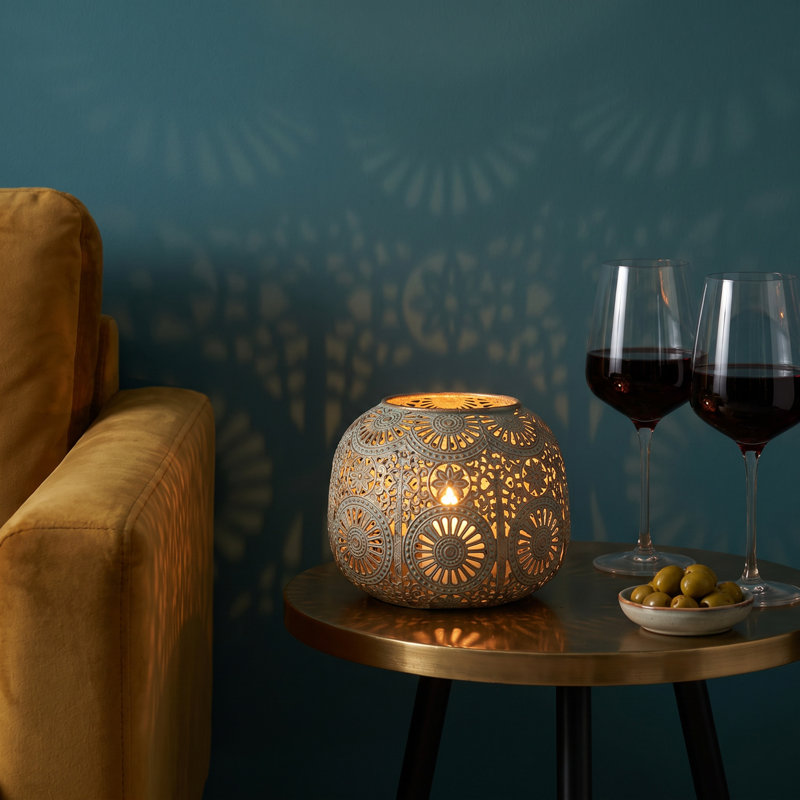 Morocco Daisy Lattice Candle Lantern