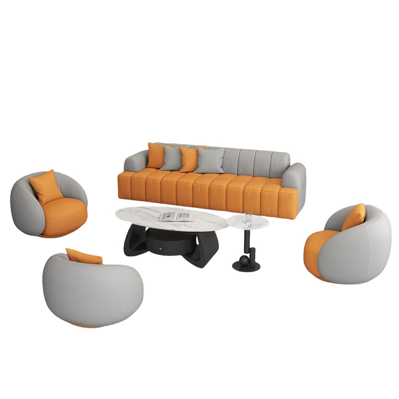 Light luxury sofa tea table combination