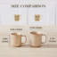 Set of 4 16oz Stoneware Mugs, Green Ceramic Coffee Cups with Straight Edge Design and Double-Sided Reactive Glaze Finish-61453431-61453428-61453426