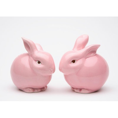 Cosmos Gifts Rosy Rabbit Salt & Pepper Shaker