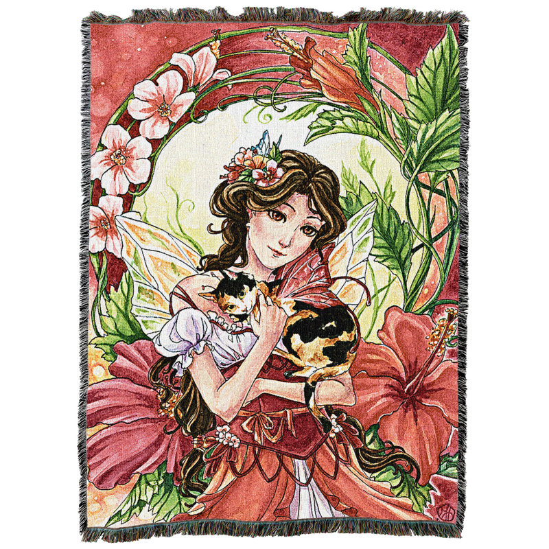 Couverture de fée Pure Country Weavers Hibiscus par Meredith Dillman