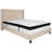Aluino Tufted Upholstered Platform Bed w/ Memory Foam Pocket Spring Mattress-1435418675-1435418674
