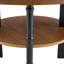 Ensemble de 2 tables basses et tables d'appoint rondes, formation de vide en PVC, table basse de 31,5 po avec rangement et table d'appoint de 15 po, ensemble simple, idéal pour le salon et la chambre à coucher.
