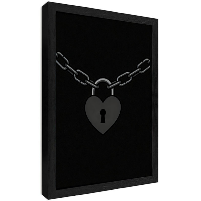 Reproduction d'art encadrée noire rétro, H 11 po x l 9 po