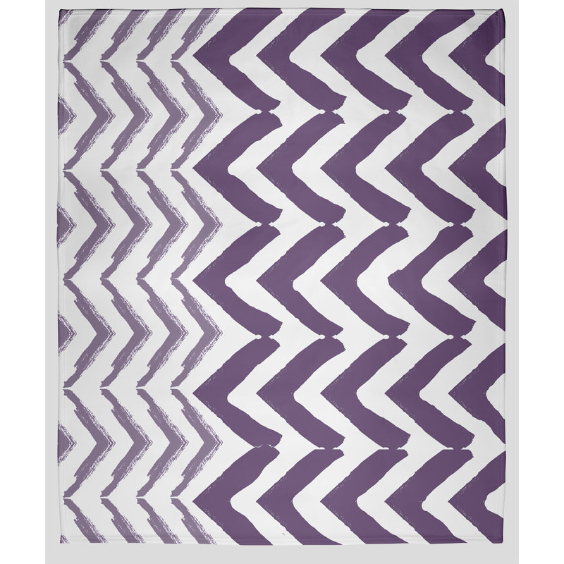 Couverture en molleton Jagged Graffiti, L 50 po x L 60 po, Mauve