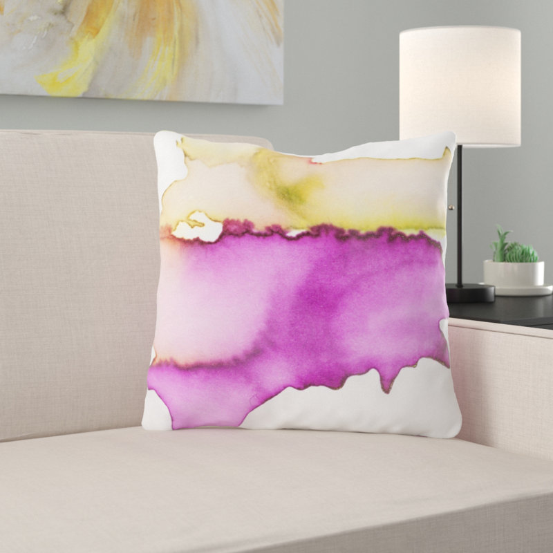 Coussin décoratif aquarelle , Intérieur, Microsuède
