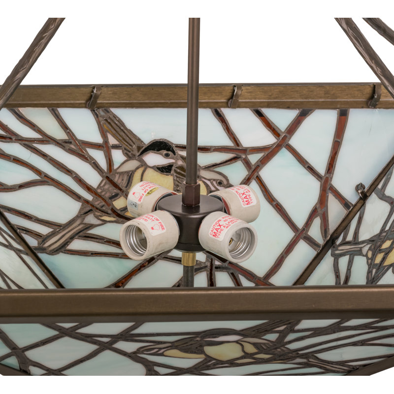 Luminaire suspendu bol 4 lumières unique