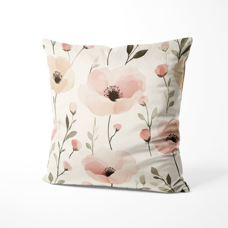 Coussin Floral, H 18 po x l 18 po