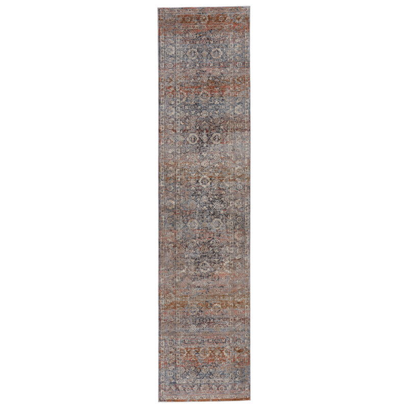 Tapis oriental noir de jais / naturel / oriental, Tapis de couloir 3 pi x 8 pi