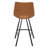 Upholstered Counter Stool with Metal Frame-1255645691