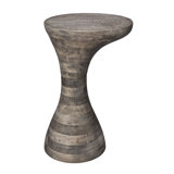 Toadstool Wood Drink Table, Gray Wash