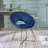 Velvet Fabric Fabric Upholstered Accent Chair With Tone Finished Base-334975490