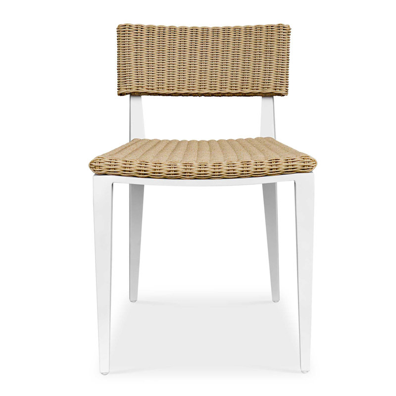 Chaise d'extérieur Milbrandt Coleston, Bois brun / blanc