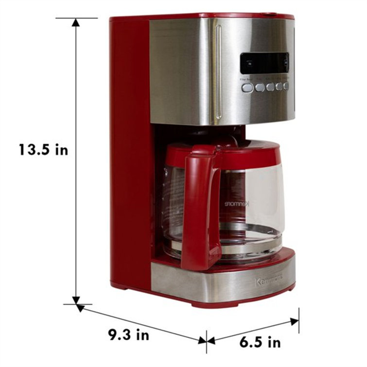 Calphalon Coffee Maker, Programmable Coffee Machine with Glass Carafe, 14  Cups, Stainless Steel