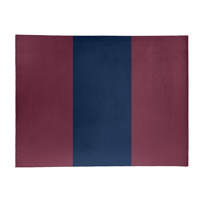 Tapis de vin à rayures/bleu marine, Rectangle 5 pi x 7 pi